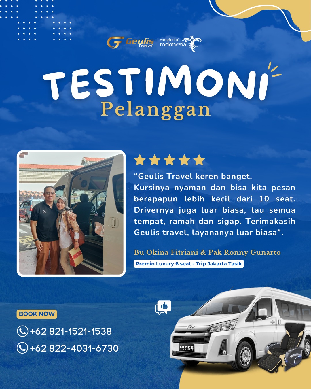 testimoni sewa hiace