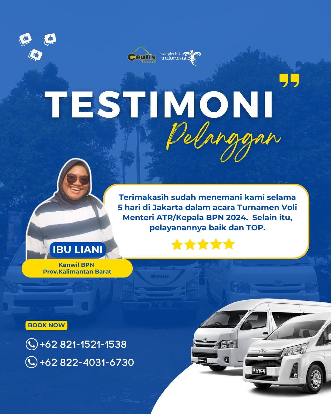 testimoni sewa hiace luxury