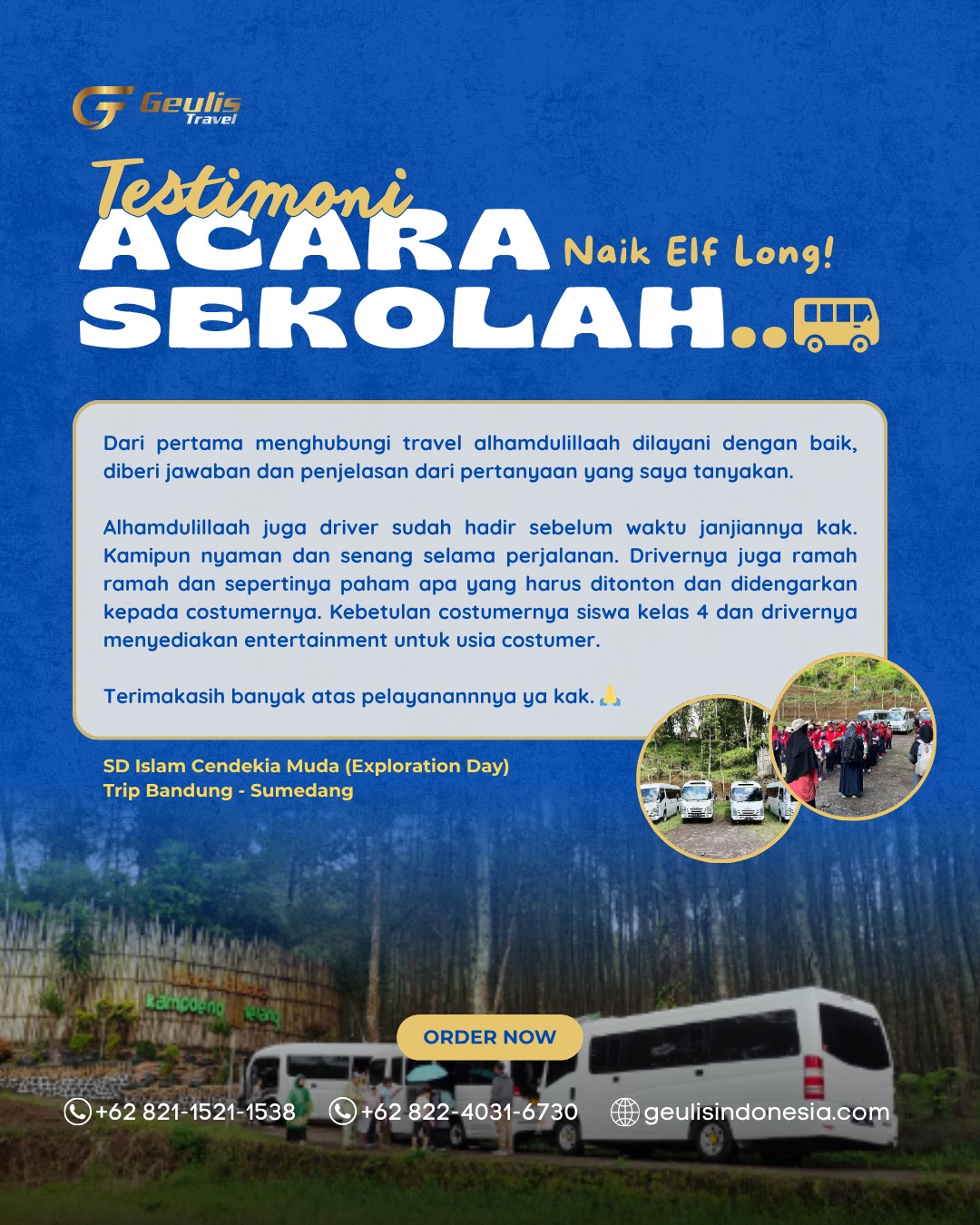 testimoni sewa hiace